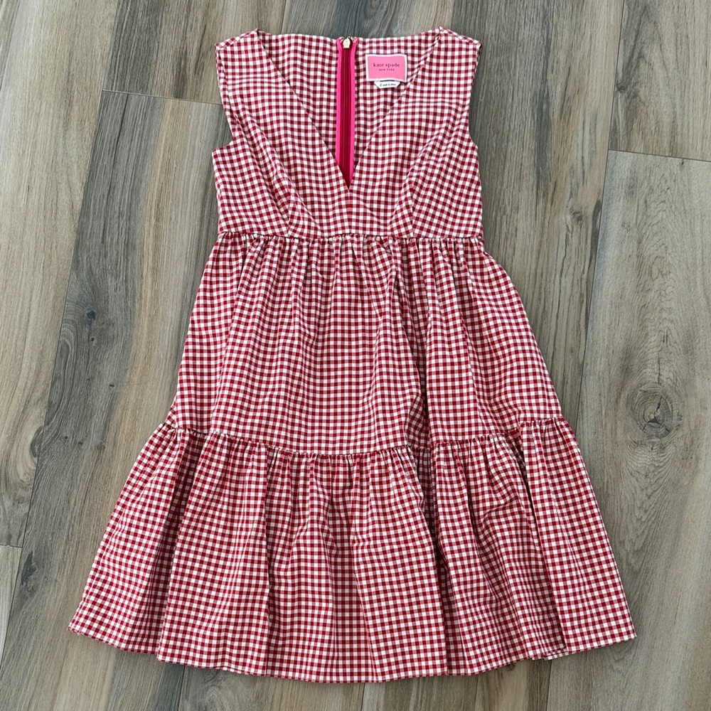 Kate Spade Red Gingham Dress size 0